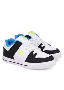 Sneaker DC Shoes "Pure Elastic", M&auml;dchen, Gr. 1(32), schwarz, blau, lime, Obermaterial:55.4% Leder, 44.6% Synthetikmaterial;, Schuhe Sneaker