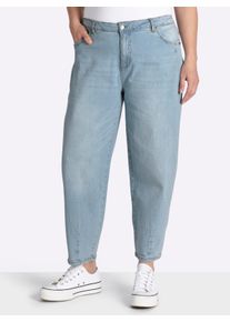 sheego Gro&szlig;e Gr&ouml;&szlig;en Jeans im Mom-Schnitt, blue-bleached, Gr&ouml;&szlig;e 46 - Damen