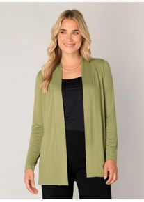 Strickjacke Base Level "Yayla", Herren, Gr. 38, gr&uuml;n, Strick, Obermaterial: 94% Viskose, 6% Elasthan, figurumspielend h&uuml;ftlang, tiefer Rundhals, Strickjacken Strickjacke, In elastischem Feinstrick