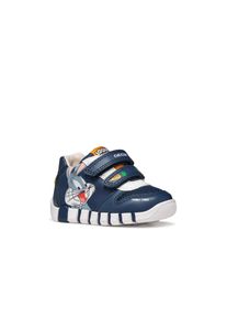 Klettschuh Geox "B IUPIDOO BOY", Jungen, Gr. 23, blau, Lederimitat, Textil, Schuhe Klettschuh, Freizeitschuh mit Bugs Bunny Motiv, Gr&ouml;&szlig;enschablone zum Download