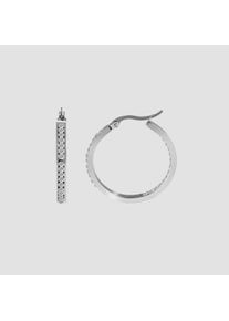 Adelia&acute;s Paar Creolen ADELIA&acute;S "Damen Ohrringe &iquest; Creole aus Edelstahl mit Strass Steinchen", silber, Ohrringe, Damen, Edelstahl, Paar Creolen