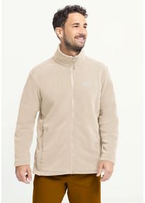 Fleecejacke Jack Wolfskin "TAUNUS 200 FZ M", Damen, Gr. L (52), oyster, Obermaterial: 100% POLYESTER. Futter: 100% POLYESTER, Jacken Fleecejacke