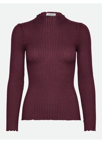 Langarmshirt rosemunde "Belize silk shirt", Damen, Gr. S, lila (beere), Strick, Obermaterial: 70% Seide, 30% Baumwolle, unifarben, figurbetont h&uuml;ftlang, ohne Ausschnitt, Shirts Langarmshirt, weicher Seiden-Baumwoll-Mix, mit langen &Auml;rmeln