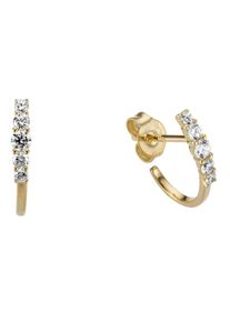 Paar Ohrstecker Firetti "Schmuck Geschenk Gold 333 Ohrschmuck", gold (gelbgoldfarben, kristallwei&szlig;, kristallwei&szlig;), Ohrringe, Damen, Gelbgold 333, Paar Ohrstecker, mit Zirkonia (synth.)