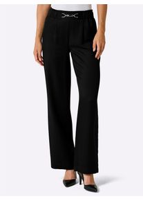 Webhose CREATION L PREMIUM, Damen, Gr. 38, Normalgr&ouml;&szlig;en, schwarz, 46% Viskose, 27% Leinen, 27% Lyocell, unifarben, Hosen Webhose