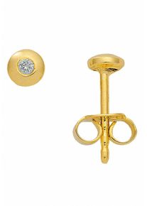 Adelia&acute;s Paar Ohrstecker ADELIA&acute;S "585 Gold Ohrringe Ohrstecker mit Diamant Brillant &Oslash; 4 mm", gold, Ohrringe, Damen, Gelbgold 585, Paar Ohrstecker