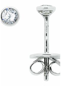 Adelia&acute;s Paar Ohrstecker ADELIA&acute;S "585 Wei&szlig;gold Ohrringe Ohrstecker mit Diamant Brillant &Oslash; 3,4 mm", silber, Ohrringe, Damen, Wei&szlig;gold 585, Paar Ohrstecker
