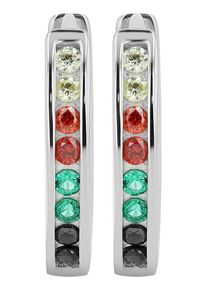 Adelia&acute;s Paar Creolen ADELIA&acute;S "Damen Ohrringe &iquest; Klappcreole aus 333 Gold mit Zirkonia", silber, Ohrringe, Damen, Paar Creolen