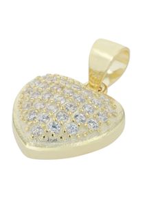 Adelia&acute;s Kettenanh&auml;nger ADELIA&acute;S "Damen Anh&auml;nger &iquest; Herzanh&auml;nger aus 925 Silber", gold, Schmuckanh&auml;nger, Damen, Kettenanh&auml;nger