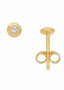 Adelia&acute;s Paar Ohrstecker ADELIA&acute;S "585 Gold Ohrringe Ohrstecker mit Diamant Brillant &Oslash; 4,1 mm", gold, Ohrringe, Damen, Gelbgold 585, Paar Ohrstecker
