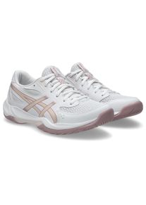 Hallenschuh asics "GEL-ROCKET 12", Damen, Gr. 42,5, wei&szlig;, pearl pink, Textil, Schuhe Hallenschuh, besonders geeignet f&uuml;r Handball und Volleyball, Topseller
