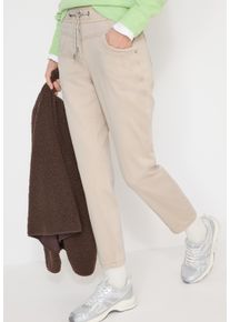 Stoffhose Cecil "Style Tracey", Damen, Gr. XXL (46), L&auml;nge 28, grain beige, Web, Obermaterial: 56% Lyocell, 41% Baumwolle, 3% Elasthan. Futter: 100% Baumwolle, unifarben, normal lang, Hosen Stoffhose, mit elastischem Bund und Kordelzug