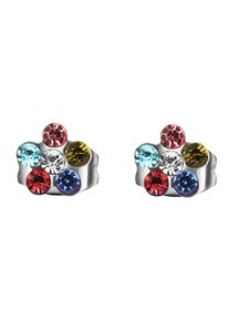 Adelia&acute;s Paar Ohrstecker ADELIA&acute;S "M&auml;dchen Ohrringe &iquest; Ohrstecker aus Edelstahl mit Strass Steinchen", silber, Ohrringe, Damen, Edelstahl, Paar Ohrstecker