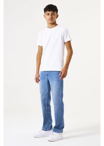 Straight-Jeans Garcia "Ilyano", Jungen, Gr. 134, N-Gr, blau (medium used 6656), Denim/Jeans, Obermaterial: 99% Baumwolle, 1% Elasthan, straight fit lang, Jeans Straight-Jeans, Etwas niedrigere Leibh&ouml;he