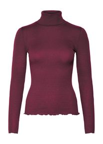 Rollkragenshirt rosemunde "Beatha silk shirt", Damen, Gr. XL, lila (beere), Strick, Obermaterial: 55% Seide, 45% Baumwolle, unifarben, figurbetont h&uuml;ftlang, ohne Ausschnitt, Shirts Rollkragenshirt, mit langen &Auml;rmeln, gewellter Saum, Seidenmischung