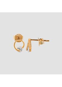 Adelia&acute;s Paar Ohrstecker ADELIA&acute;S "Damen Ohrringe &iquest; Ohrstecker aus 925 Silber mit Zirkonia", gold, Ohrringe, Damen, Silber 925 (Sterlingsilber), Paar Ohrstecker