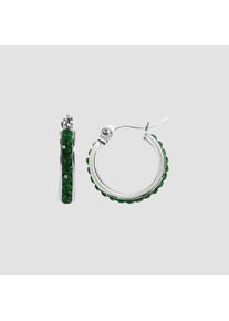 Adelia&acute;s Paar Creolen ADELIA&acute;S "Damen Ohrringe &iquest; Creole aus Edelstahl mit Strass Steinchen", silber, Ohrringe, Damen, Edelstahl, Paar Creolen