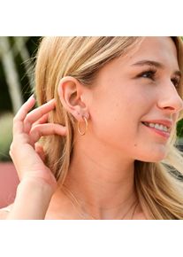 Adelia&acute;s Paar Creolen ADELIA&acute;S "Damen Ohrringe &iquest; Klappcreole aus Edelstahl", gold, Ohrringe, Damen, Edelstahl, Paar Creolen