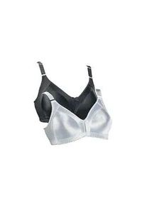 Minimizer-BH Naturana "Minimizer", Damen, Gr. 80, Cup G, schwarz-wei&szlig; (wei&szlig;, schwarz), Microtouch, Obermaterial: 93% Polyamid, 7% Elasthan, gl&auml;nzend, unifarben, bequem, BHs Minimizer-BH, Shaping-Effekt, breite Tr&auml;ger, feminin, bequem, ohne B&uuml;gel