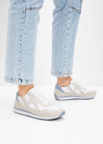 bonprix Sneaker mit Profilsohle, wei&szlig;, Gr.42, Bequemer Sneaker mit gepolsterter Innensohle, aus Vegan
