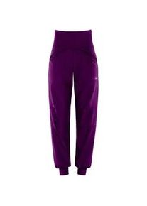 Sporthose WINSHAPE "Functional Comfort Leisure Time Trousers LEI101C", Damen, Gr. M, Normalgr&ouml;&szlig;en, lila (schwarz plum), 85% Polyester, 15% Elasthan, Hosen Sporthose, High Waist