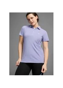 Poloshirt Kangaroos, Damen, Gr. 44/46, lila (lavendel), Obermaterial: 100% Baumwolle, figurumspielend, Shirts, Kurzarm, unifarben, Polokragen, aus Baumwolle, gro&szlig;e Gr&ouml;&szlig;en