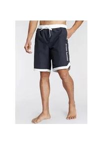 Boardshorts Bruno Banani "aus recyceltem Material", Herren, Gr. XL (56/58), N-Gr, blau (navy), Obermaterial: 100% Polyamid. Futter: 100% Polyester, bequem kurz, Hosen Boardshort