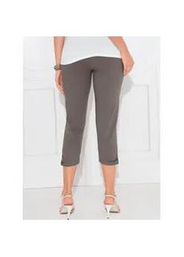 Leggings Classic Basics, Damen, Gr. 42, Normalgr&ouml;&szlig;en, grau (taupe), 92% Baumwolle, 8% Elasthan, unifarben, 3/4-L&auml;nge, Hosen Leggings