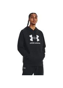 Kapuzensweatshirt Under Armour "UA Rival Fleece Logo Hoodie", Herren, Gr. XS, schwarz (schwarz 001), Obermaterial: 80% Baumwolle, 20% Elasthan. Kapuzenfutter: 60% Baumwolle, 40% Polyester, Sweatshirts, mit Kapuzenfutter, f&uuml;r sportliche Anl&auml;sse