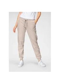 Sweathose OTTO products, Damen, Gr. 34, N-Gr, beige, angeraute Sweatware, Obermaterial: 100% Baumwolle, aufgeraut, unifarben, figurbetont lang, Hosen Sweathose, GOTS zertifiziert - aus Bio-Baumwolle -