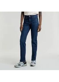 G-Star Raw Straight-Jeans G-STAR "Strace Straight Wmn", Damen, Gr. 33, L&auml;nge 32, blau (worn in aster blau), Denim/Jeans, Obermaterial: 99% Baumwolle, 1% Elasthan, straight fit normal, Jeans Straight-Jeans, im 5-Pocket-Stil
