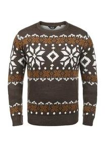 !Solid Rundhalspullover SOLID "Rundhalspullover SDNorwig", Herren, Gr. XXL, braun (coffe b me), Grobstrick, Obermaterial: 100% Polyacryl PAN., gemustert, ohne Ausschnitt, Pullover Rundhalspullover