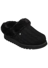 Pantoffel Skechers "KEEPSAKES - ICE ANGEL", Damen, Gr. 40, schwarz, Textil, Schuhe, Hausschuh in Strick-Optik