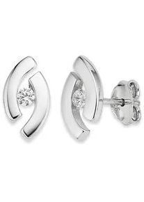 Paar Ohrstecker Bruno Banani "Schmuck Geschenk Silber 925 Ohrschmuck Ohrringe Glitzerstein", bunt (silberfarben, wei&szlig;, kristallwei&szlig;), Ohrringe, Damen, Silber 925 (Sterlingsilber), mit Zirkonia (synth.)