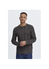 Strickpullover Blend "BHBASIM Crew", Damen, Gr. M, grau (charcoal mix), Strick, Obermaterial: 50% Baumwolle, 47% Polyacryl, 3% Nylon, unifarben, regular fit normal, Rundhals, Rippb&uuml;ndchen, Pullover Strickpullover