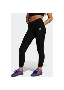 Leggings Adidas ORIGINALS "RIB LEGGINGS", M&auml;dchen, Gr. 164, N-Gr, schwarz, Obermaterial: 46% Baumwolle, 45% Viskose, 9% Elasthan, Hosen Leggings, f&uuml;r Kinder, sportlicher Stil, aus Baumwolle, Viskose und Elasthan