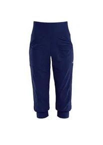Sporthose WINSHAPE "Functional Comfort 3&frasl;4 Leisure Trousers LEI201C", Damen, Gr. XL, Normalgr&ouml;&szlig;en, blau (dunkelblau), 85% Polyester, 15% Elasthan, Hosen Sporthose, High Waist