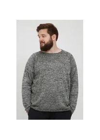 Strickpullover Blend "BHDan Big & Tall", Herren, Gr. 5XL, pewter mix, Feinstrick, 50% Baumwolle, 50% Polyacryl, unifarben, regular fit normal, Rundhals, eingesetzt, Pullover Strickpullover, Strickpullover mit aufgerollten S&auml;umen in gro&szlig;en Gr&ouml;&szlig;en