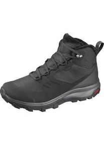 Wanderschuh Salomon "OUTsnap CSWP W", Damen, Gr. 40, schwarz, Synthetik, Textil, Schuhe Wanderschuh, wasserdichte, w&auml;rmende Winterschuhe