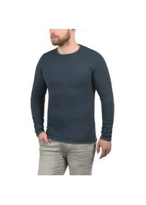 Rundhalspullover Blend "BHOdin", Herren, Gr. 3XL, mood indigo blau, Feinstrick, 50% Baumwolle, 50% Polyacryl, unifarben, regular fit, Rundhals, eingesetzt, Pullover Rundhalspullover, Strickpullover mit aufgerollten Abschl&uuml;ssen