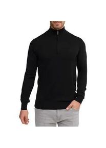 Troyer INDICODE "Lillamos", Herren, Gr. XL, schwarz, Strick, Obermaterial: 80% Baumwolle, 20% Polyamid, unifarben, normal, ohne Ausschnitt, Pullover Troyer