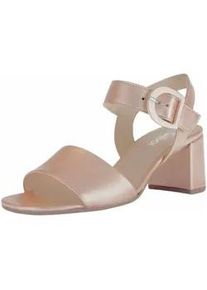 Riemchensandale Gabor "Gabor Sandalen Leder", Damen, Gr. 39, gold, Leder, Schuhe Riemchensandale
