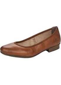 Ballerina Rieker, Damen, Gr. 42, braun, Leder, Schuhe Ballerina, Pumps, Business Schuh in schlichter Eleganz