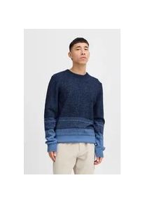 Strickpullover Blend "BHPullover", Herren, Gr. M, marineblaus, Web, 100% Baumwolle, meliert, Basic, regular fit normal, Rundhals, eingesetzt, Pullover Strickpullover, Klassischer Grobstrickpullover