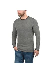 Rundhalspullover Blend "BHOdin", Herren, Gr. XXL, pewter mix, Feinstrick, 50% Baumwolle, 50% Polyacryl, unifarben, regular fit, Rundhals, eingesetzt, Pullover Rundhalspullover, Strickpullover mit aufgerollten Abschl&uuml;ssen