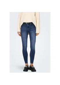 Skinny-fit-Jeans Only "ONLPOWER MID SK PUSHUP DNM TAI012 NOOS", Damen, Gr. S (36), L&auml;nge 32, blau (dunkelblau denim), Denim/Jeans, Obermaterial: 92% Baumwolle, 6% Polyester, 2% Elasthan, unifarben, skinny fit, Jeans