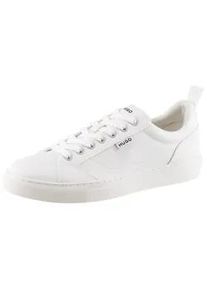 HUGO BOSS Sneaker HUGO BLUE "Morrie tenn", Herren, Gr. 46, wei&szlig;, Lederimitat, Textil, Schuhe Sneaker, Schn&uuml;rschuh, Halbschuh, Freizeitsneaker mit weichem Schaftrand