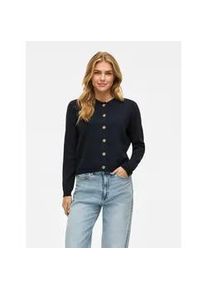 Strickjacke Vila "VIOSTRIA O-NECK L/S CARDIGAN - NOOS", Damen, Gr. XL, blau (navy blazer), Feinstrick, Obermaterial: 70% Viskose, 30% Polyester, unifarben, regular fit h&uuml;ftlang, Rundhals, Strickjacken Strickjacke