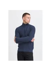 Troyer Blend "BHPullover", Herren, Gr. 3XL, blau (marineblaus), Web, 100% Baumwolle, unifarben, regular fit, ohne Ausschnitt, eng, Pullover Troyer, Stilvoller Troyer mit Rei&szlig;verschluss