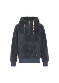 Longpullover oxmo "Sweatshirt OXAnoush", Damen, Gr. L, blau (total eclipse), Obermaterial: 100% Polyester PES., Pullover Longpullover